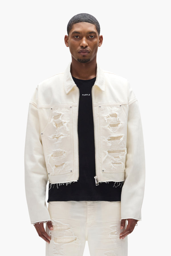 purple brand Carpenter Blowout Jacket Off White