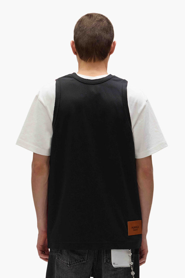 Purple Brand Chicago Bulls Mesh Jersey Black & Red