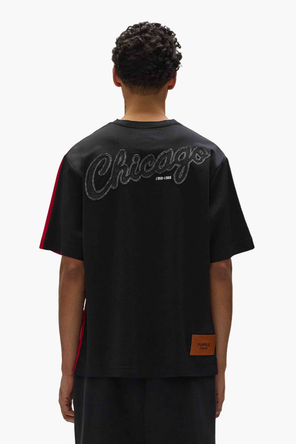 Purple Brand Chicago Bulls Mesh Tee Black & Red