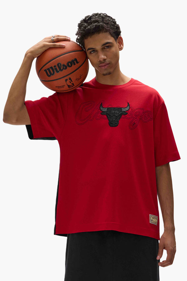Purple Brand Chicago Bulls Mesh Tee Black & Red