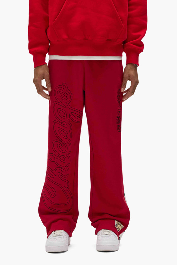 purple brand Chicago Bulls Snap Pants Red