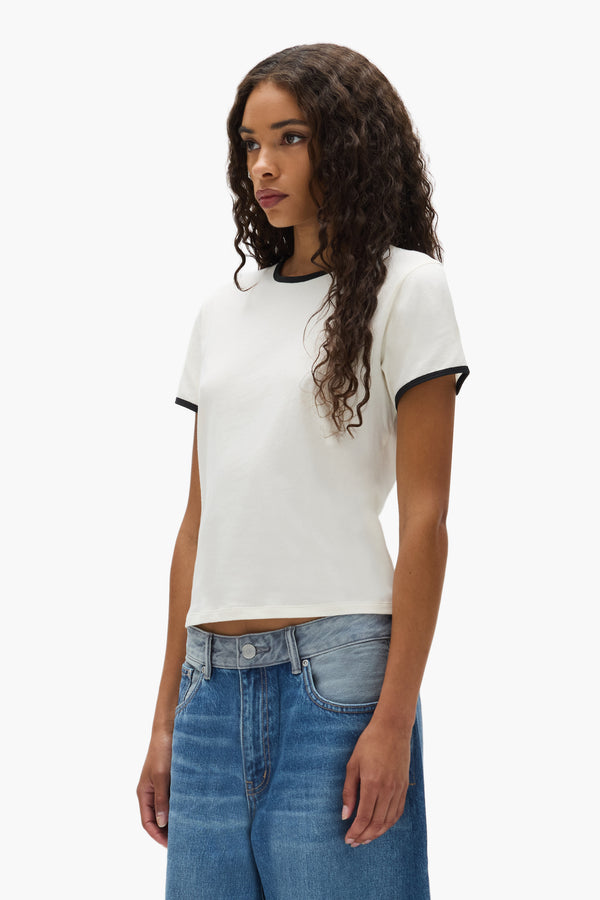 Purple Brand Collegiate Cut Tee Off White