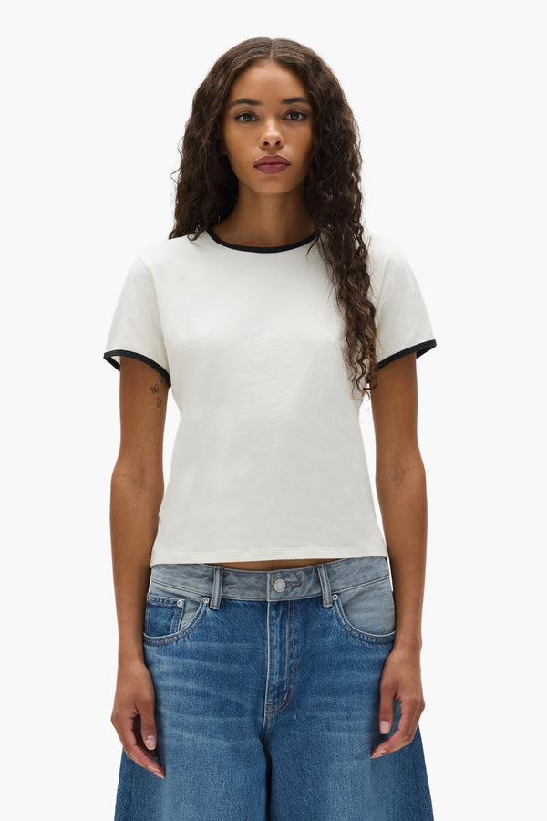 purple brand Collegiate Cut Tee Off White