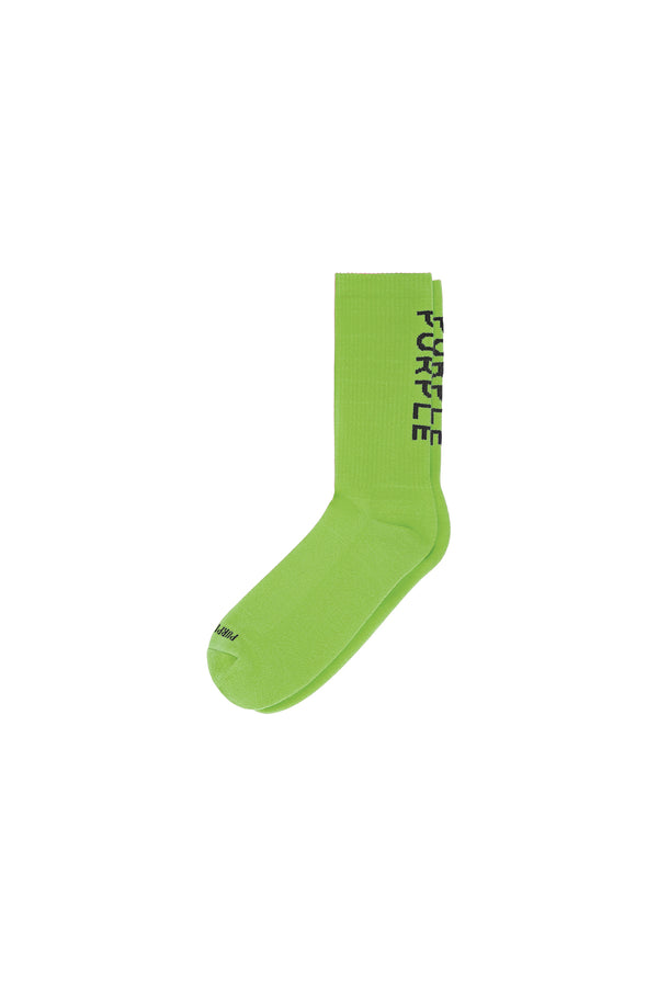 purple brand Core Crew Socks Green