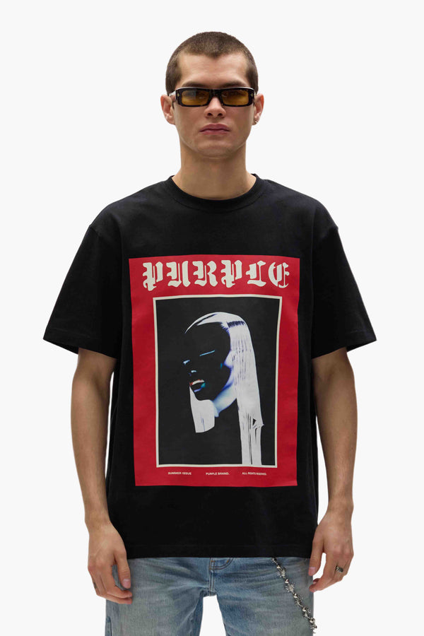 purple brand Cover Tee Black