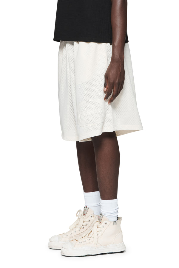 Purple Brand Crest Mesh Shorts Light Indigo