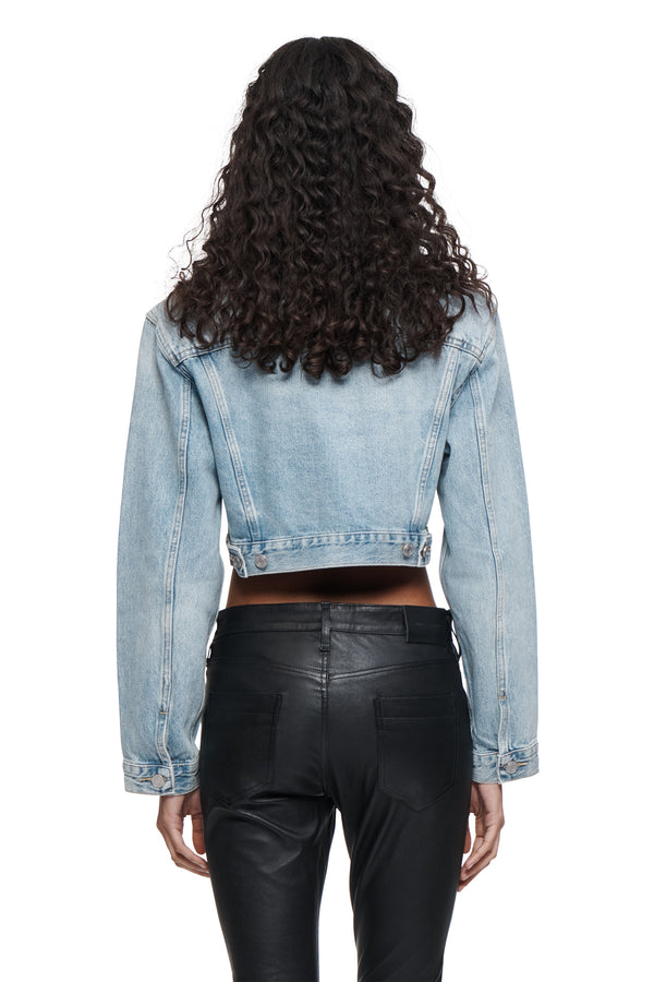 Purple Brand Crop Jacket Light Indigo