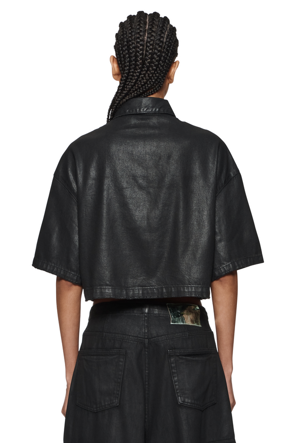 Purple Brand Crop Shirt Coated Black