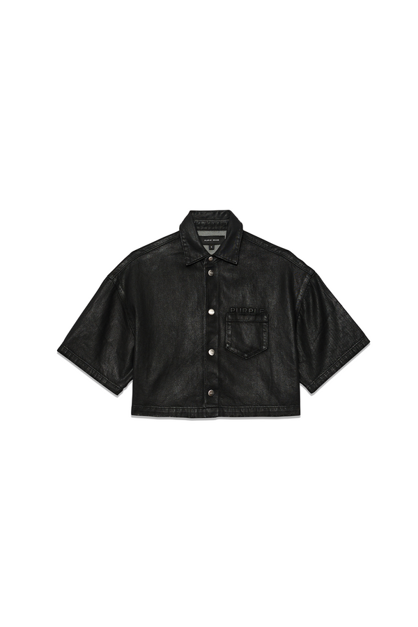 Purple Brand Crop Shirt Coated Black