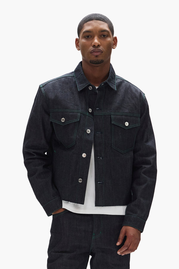 Purple Brand Cropped Shirt Dark Indigo