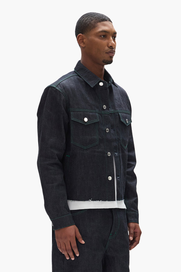 Purple Brand Cropped Shirt Dark Indigo