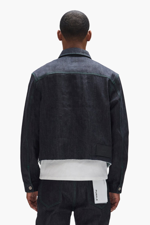 Purple Brand Cropped Shirt Dark Indigo