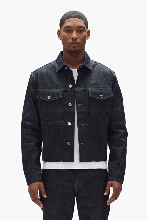 purple brand Cropped Shirt Dark Indigo