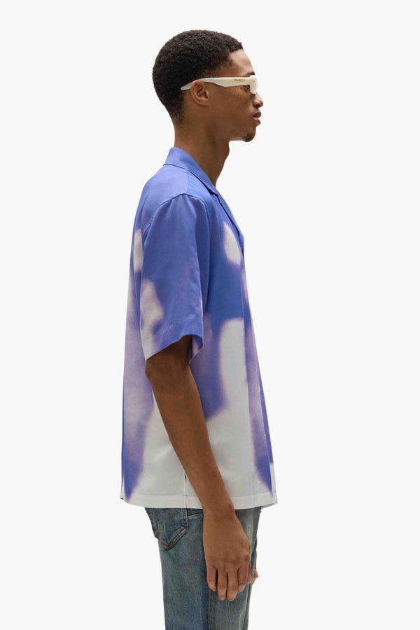 Purple Brand Crowd Camp Shirt Purple & White