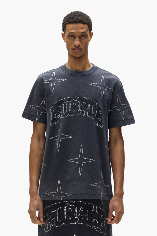 purple brand Crystal Star Tee Black