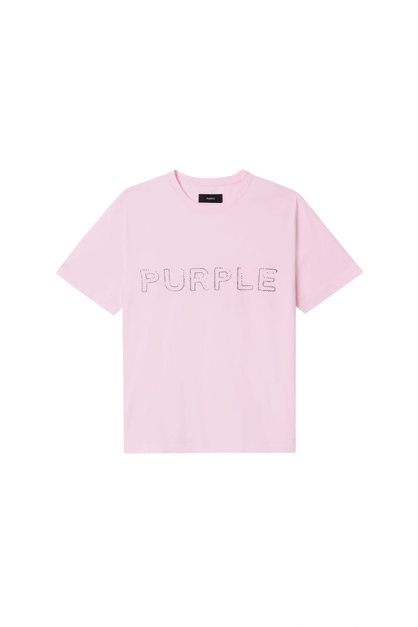 Purple Brand Crystal Tee Pink