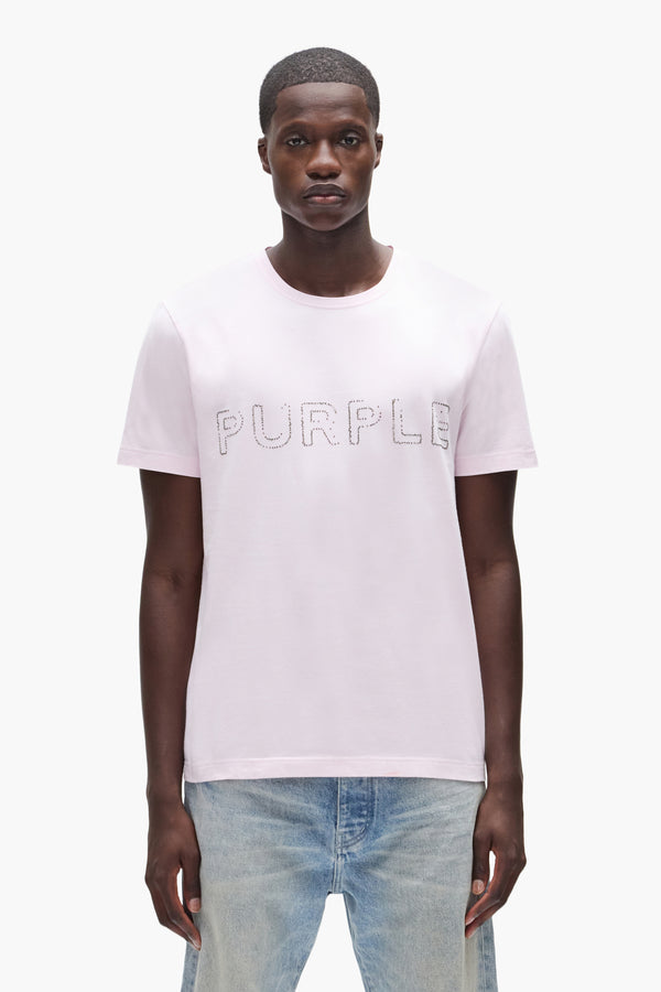 purple brand Crystal Tee Pink