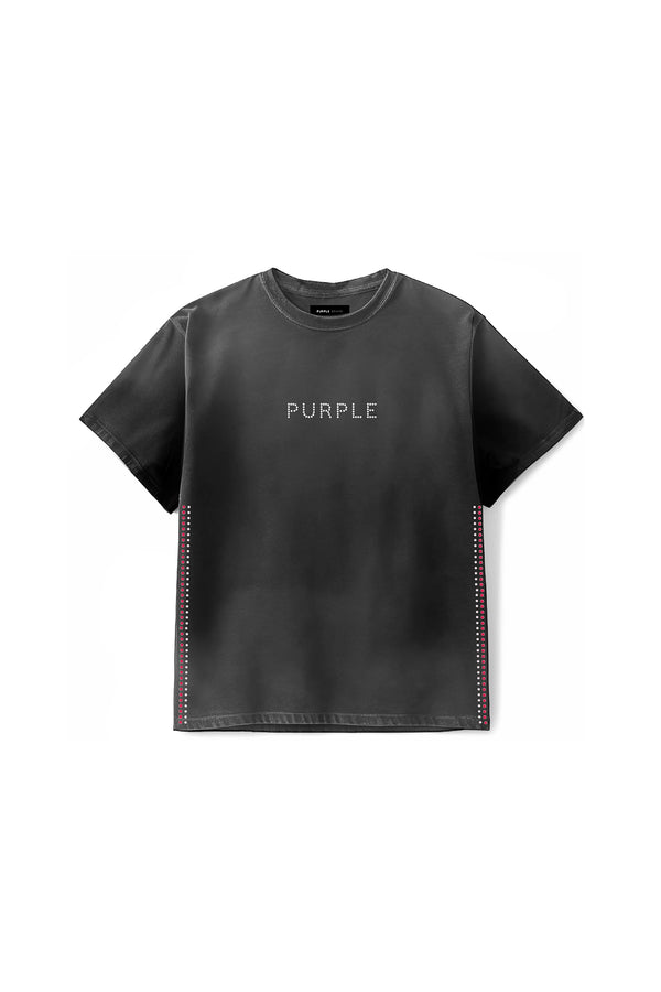 purple brand Crystal Wordmark Tee Black