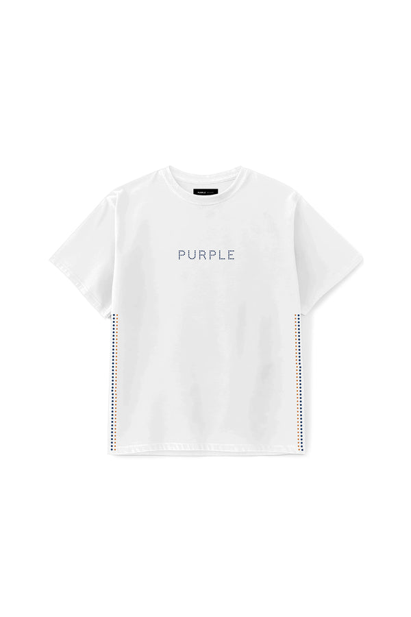 purple brand Crystal Wordmark Tee Light Indigo