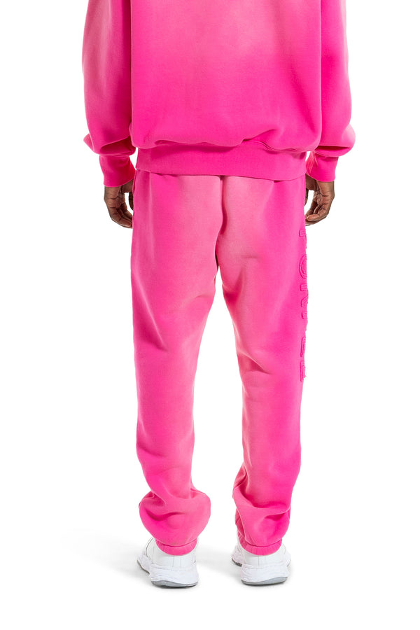 Purple Brand Cutout Wordmark Sweatpant Pink