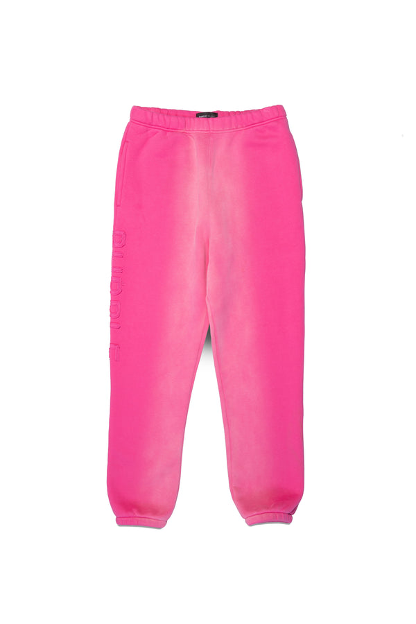 Purple Brand Cutout Wordmark Sweatpant Pink