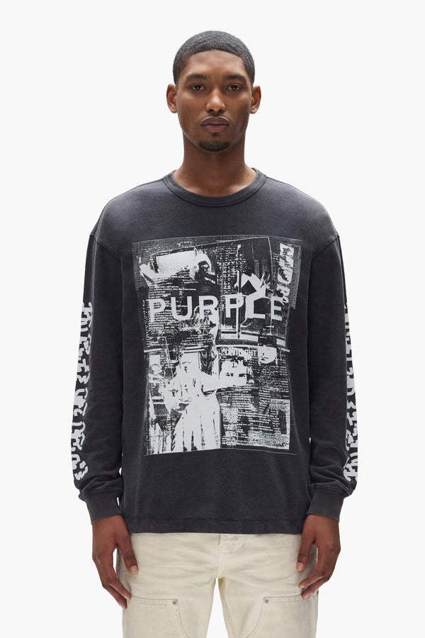 purple brand Discord Long Sleeve Tee Black