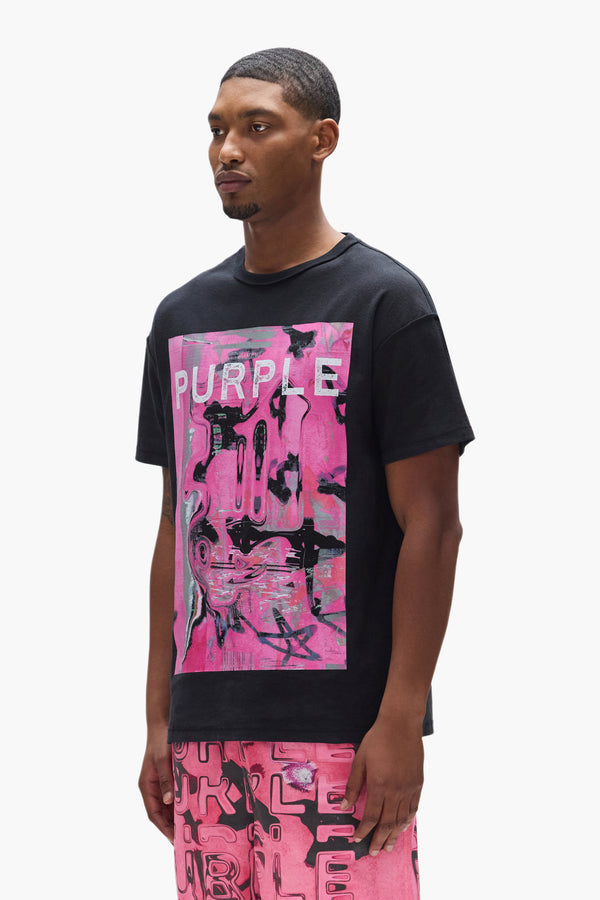 Purple Brand Displaced Tee Black