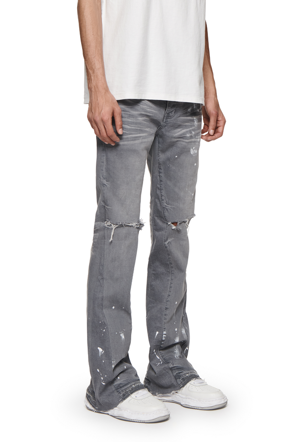 Purple Brand Double Panels Flare Worn Gray