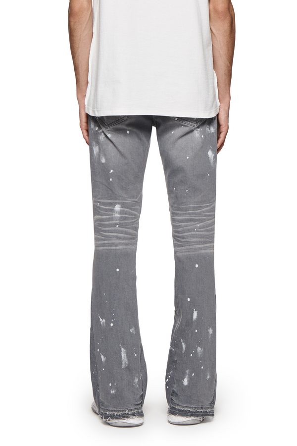 Purple Brand Double Panels Flare Worn Gray