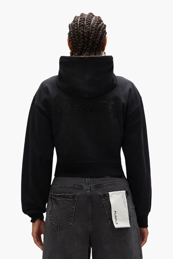 Purple Brand Edge Zip Hoodie Black