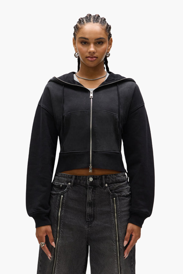 purple brand Edge Zip Hoodie Black