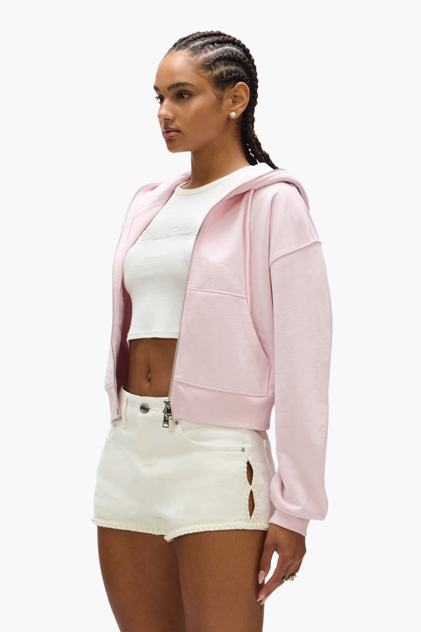 Purple Brand Edge Zip Hoodie Pink