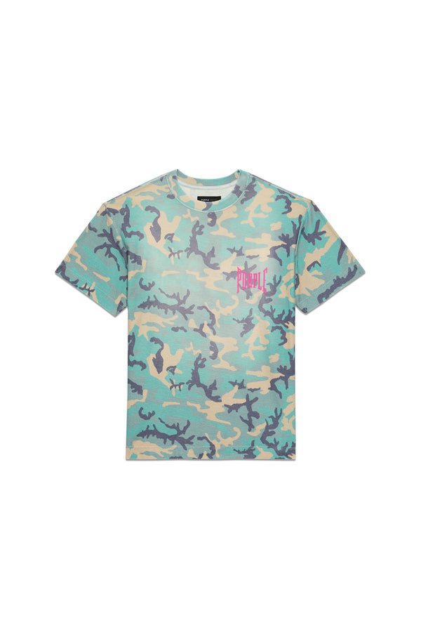 Purple Brand Faded Camo Tee Green