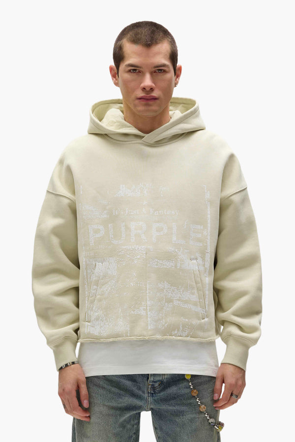 purple brand Fantasy Cropped Hoodie Green