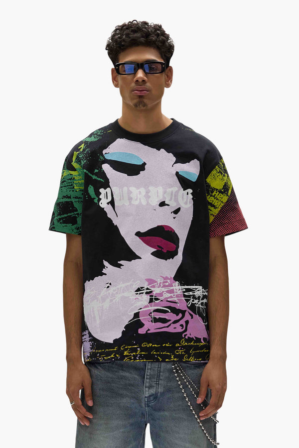 purple brand Femme Tee Black