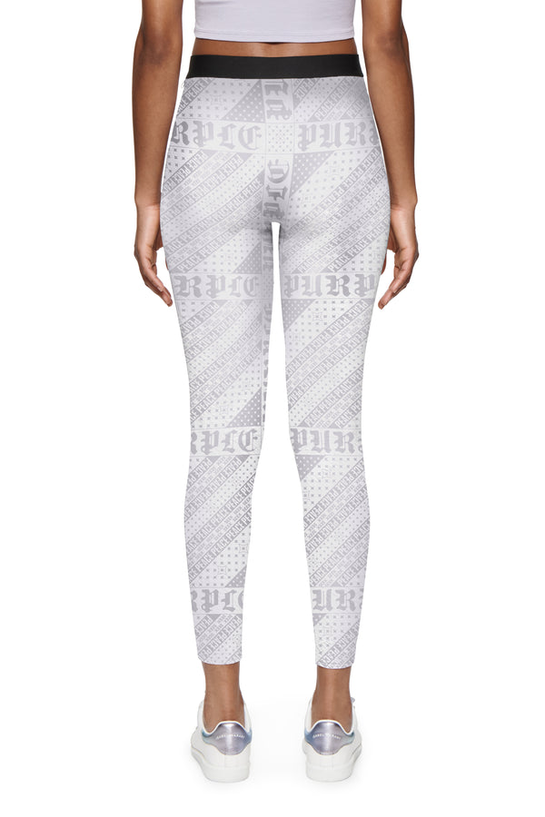 Purple Brand Flag Bandana Leggings White