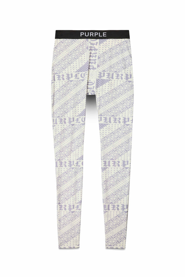 Purple Brand Flag Bandana Leggings White