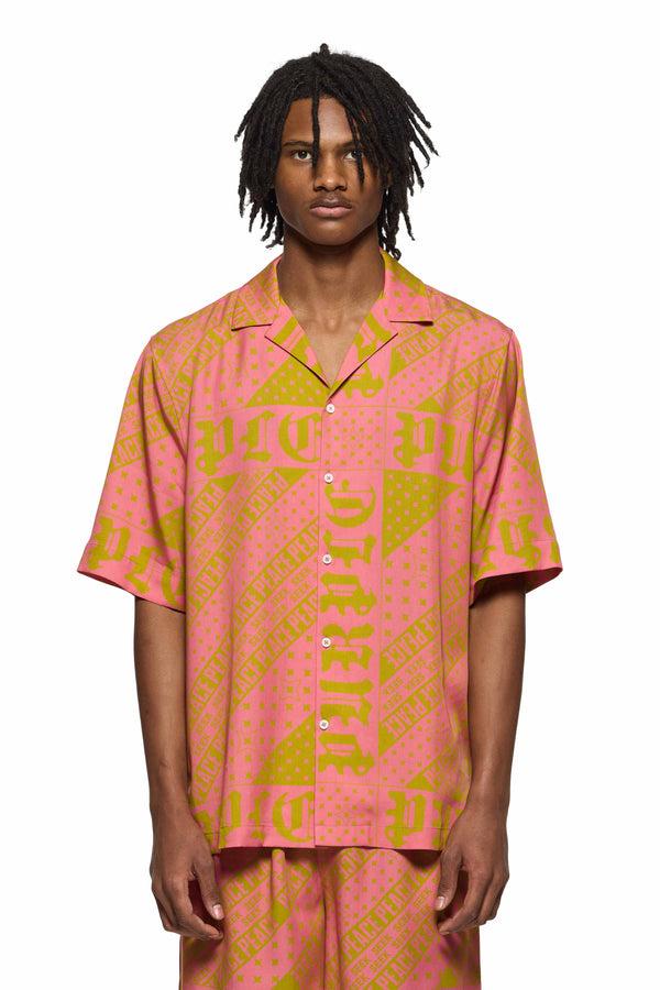 purple brand Flag Bandana Shirt Pink