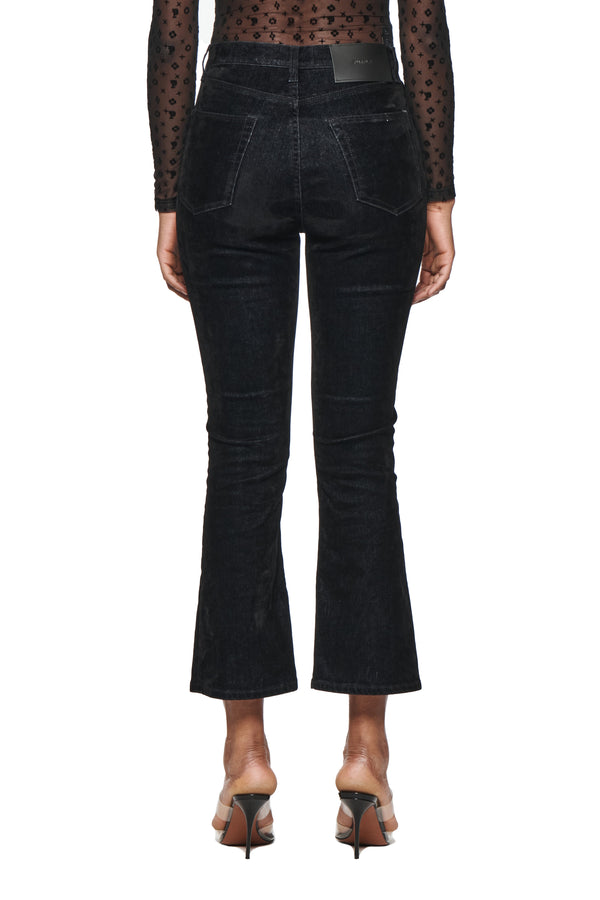 Purple Brand Flare Crop Flock Black