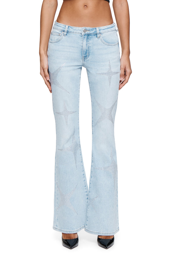 purple brand Flare Hotfix Stars Light Indigo