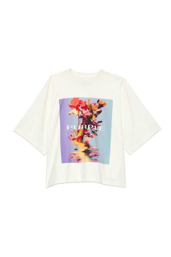 Purple Brand Floral Smudge Tee Light Indigo