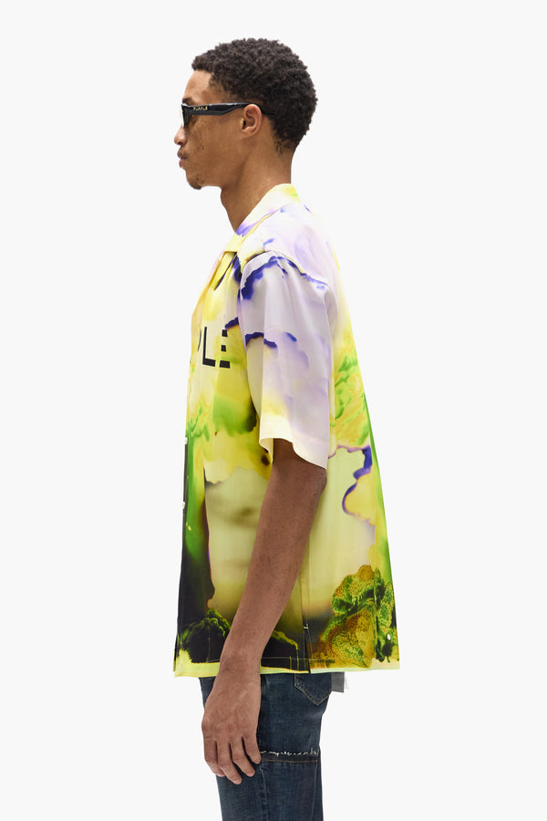 Purple Brand Force Majeure Shirt Yellow & Green