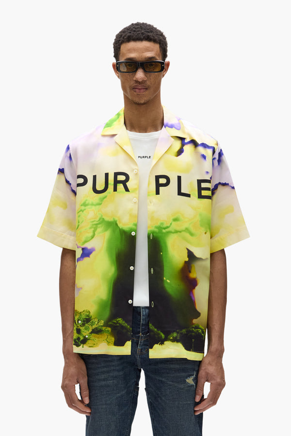 purple brand Force Majeure Shirt Yellow & Green