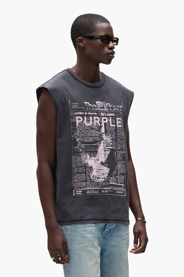 Purple Brand Good News Tank Top Black