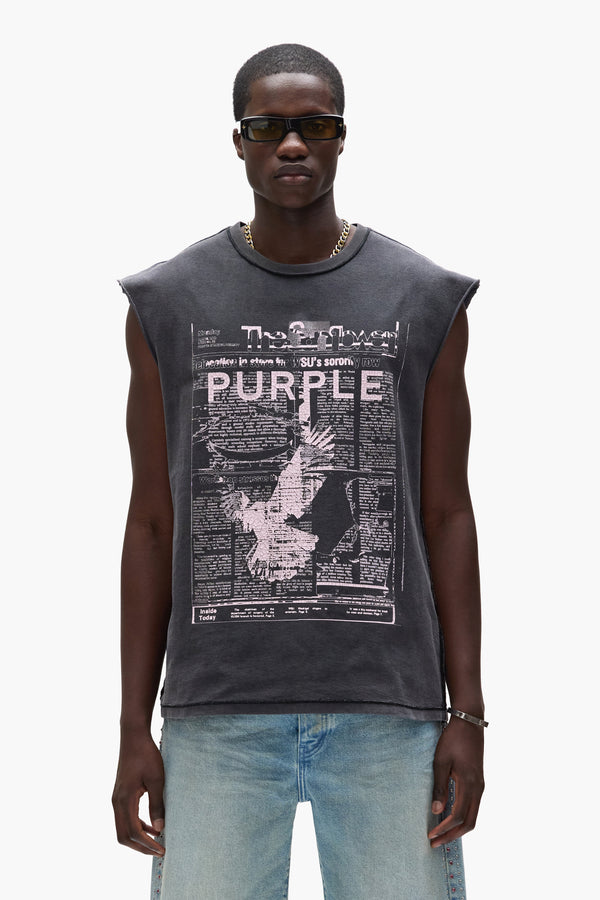 purple brand Good News Tank Top Black