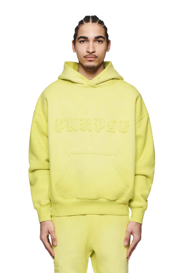 purple brand Gothic Applique Hoodie Green