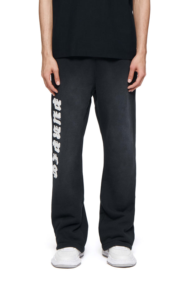 purple brand Gothic Applique Sweatpants Black