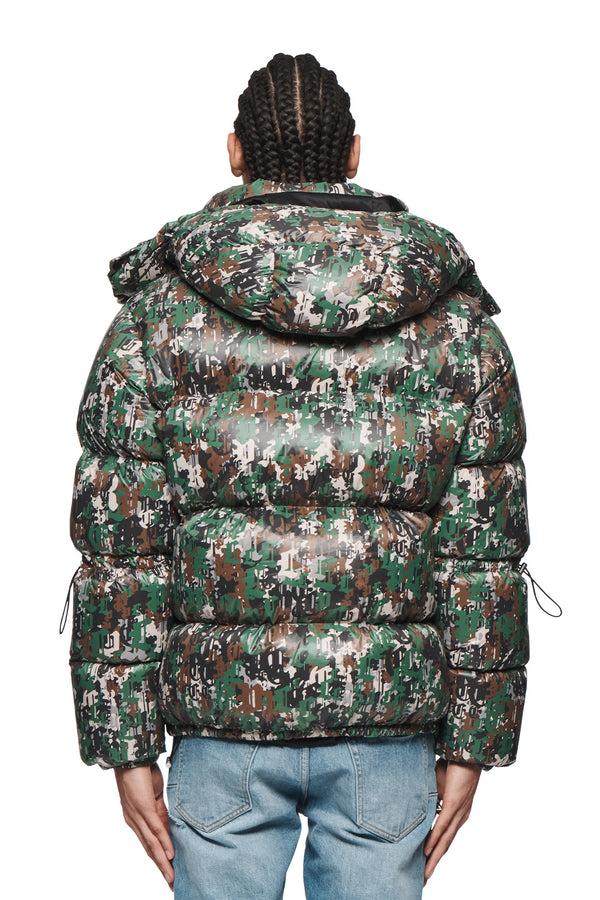 Purple Brand Gothic Camo Puffer Jacket Multicolor