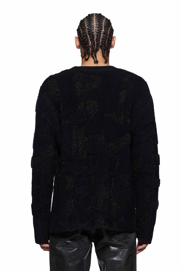 Purple Brand Gothic Camo Sweater Black