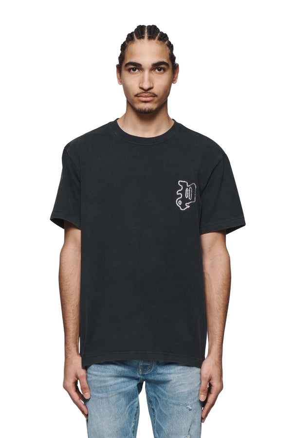 purple brand Gothic Crystals Tee Black